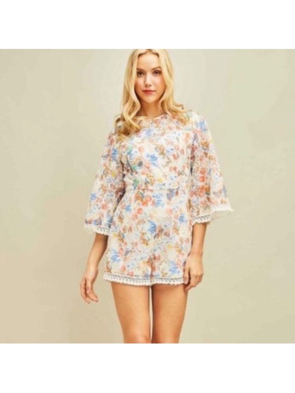EUC Pink Eyelet Lace Romper by Entro from Anthropologie Medium